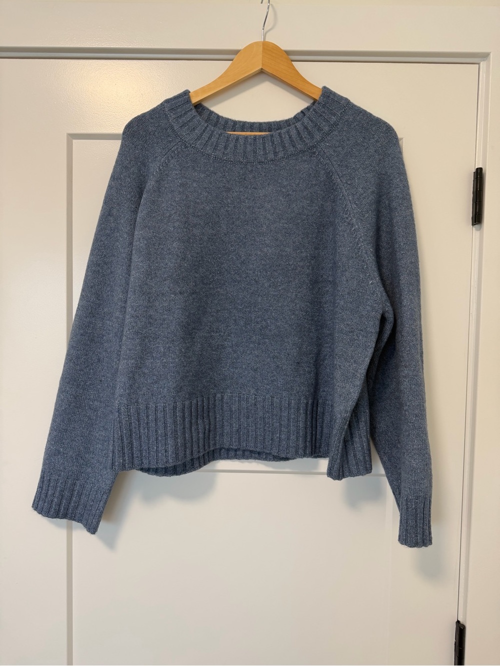 French Connection Cozy Crewneck Sweater in Slate Blue